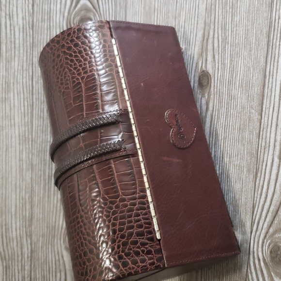 Brighton brown leather jewerlry box with silver details - Picture 4 of 9